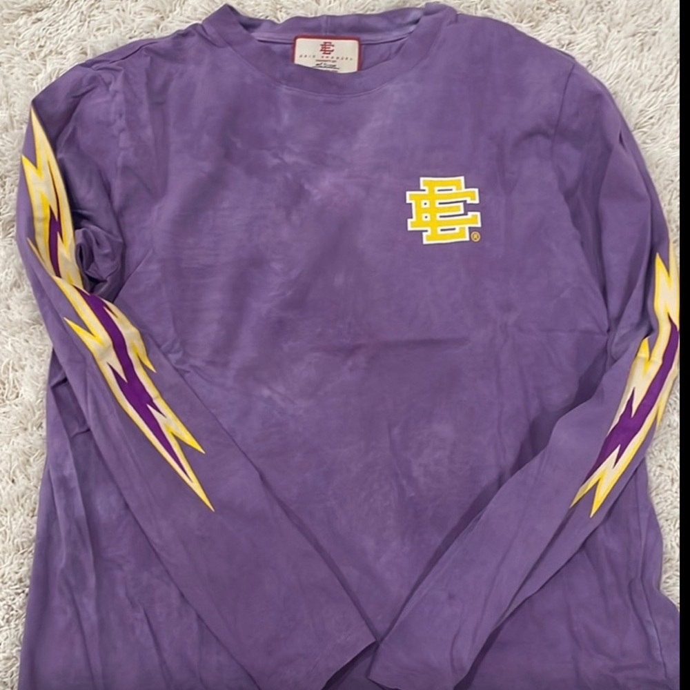 Eric Emanuel Long sleeve shirt Purple/Yellow
